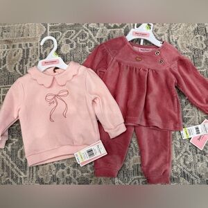 Juicy Couture Pink Baby Outfit Set with Bow and Corduroy